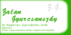 zalan gyurcsanszky business card