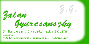 zalan gyurcsanszky business card